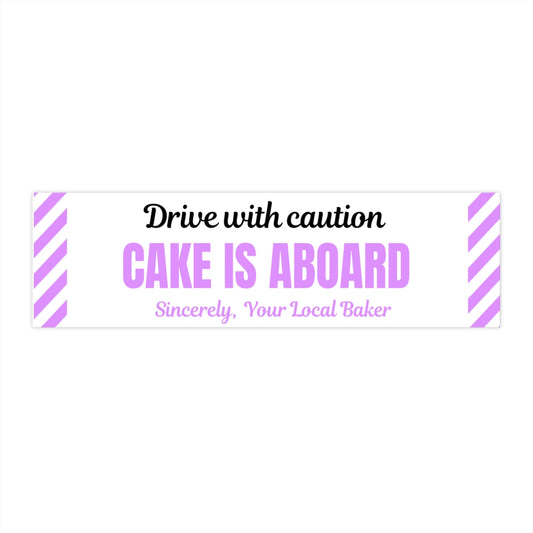 Cake is Aboard Bumper Stickers